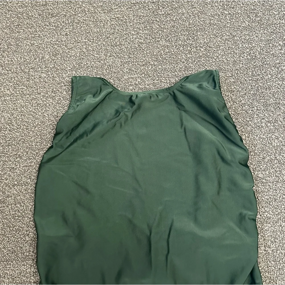 Adriana Degreas Low-Back Cutout Swimsuit in Dark Green - Picture 2 of 12